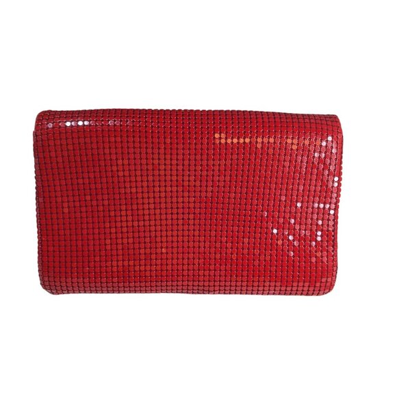 Vintage Red Sequin Metal Mesh Clutch READ - Picture 3 of 6